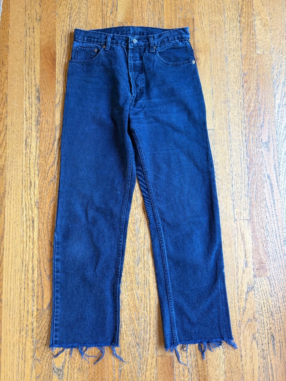 Vintage Levis, raw edge hem